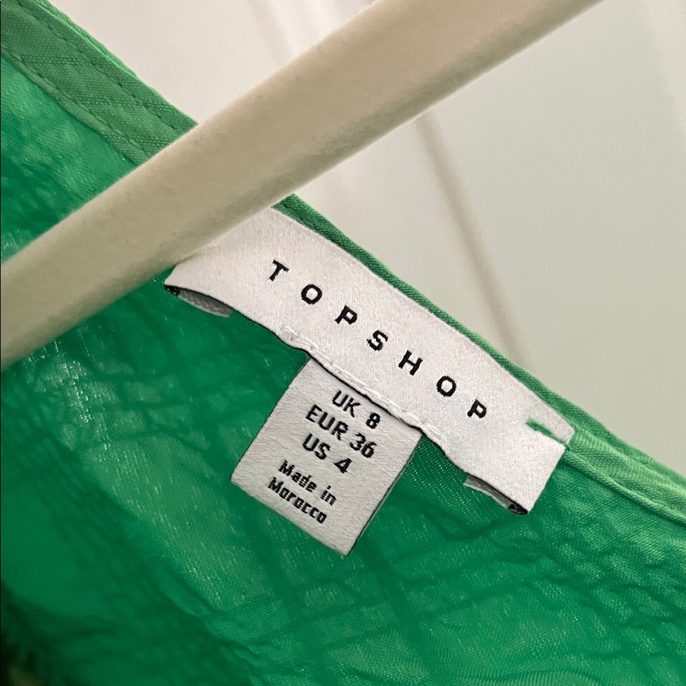 TOPSHOP textured green dress (4) - Picture 4 of 9